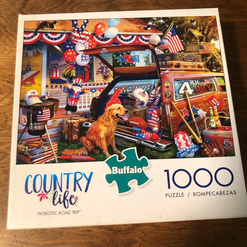 Buffalo - Country Life Patriotic Road Trip 1000pc. Puzzle. NEW